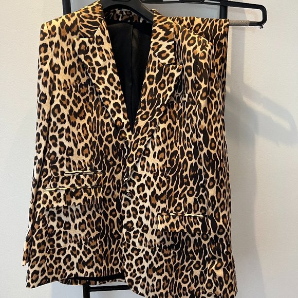NWT - The Kooples Leopard Print Suit Jacket Blazer - Picture 2 of 6